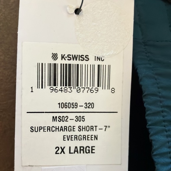 K-Swiss Tennis/Athletic/Athleisure Shorts, Size XXL, NWT! - Picture 6 of 7